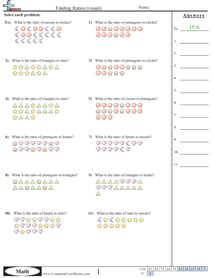 Ratio Worksheets - Finding Ratios (visual) worksheet